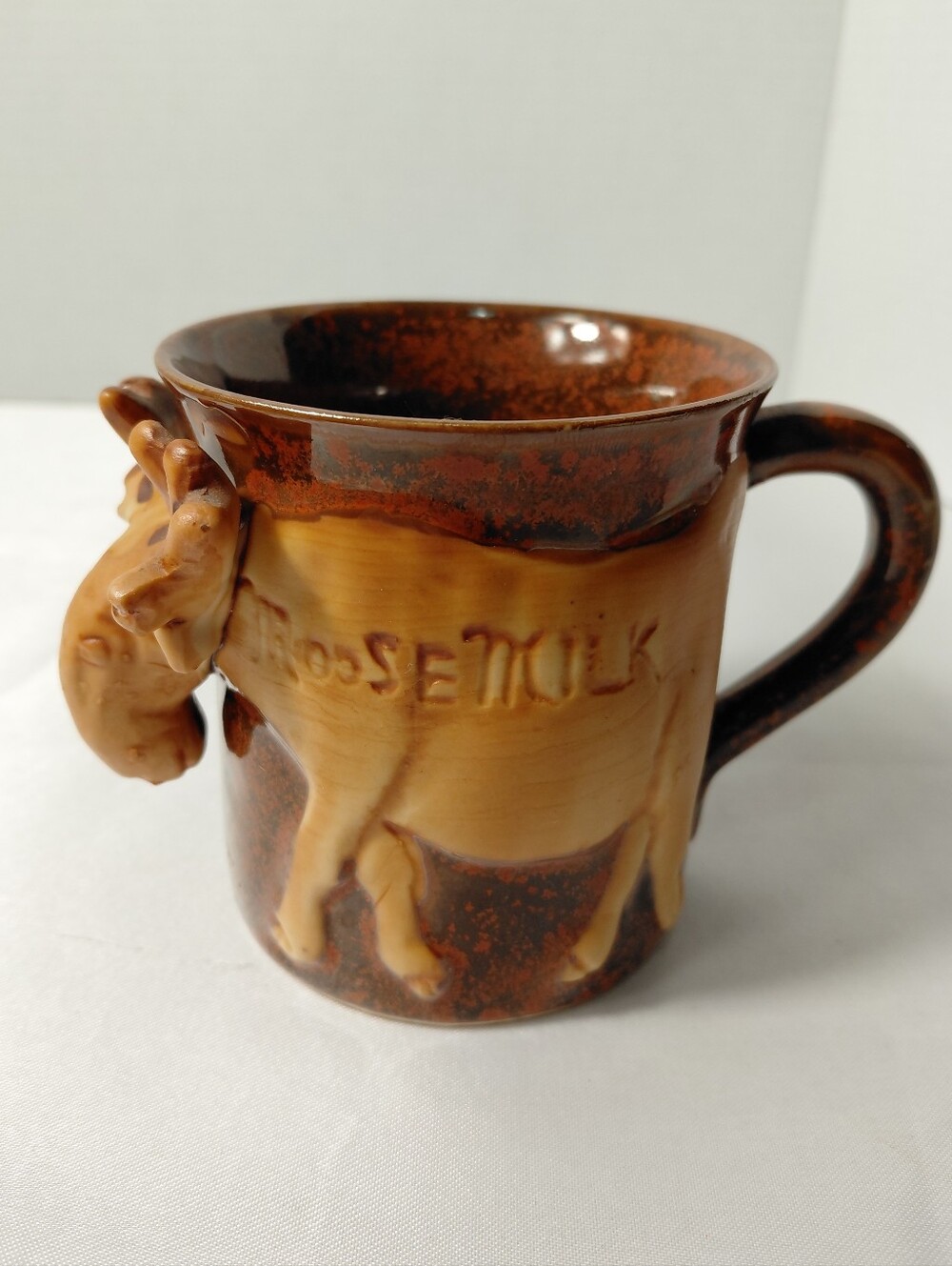 Giftcraft Stoneware Brown Glazed 3D Moose Mug - Japan